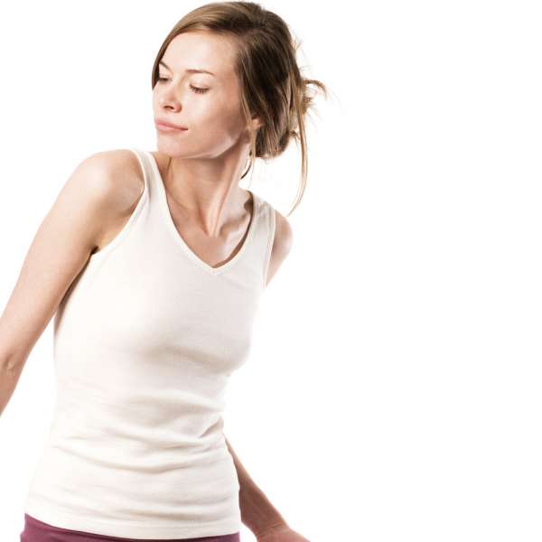 Women's undershirt ribbed cotton, without irritating seams