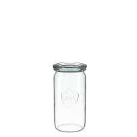 Weck cylinder glass with lid for cooking food