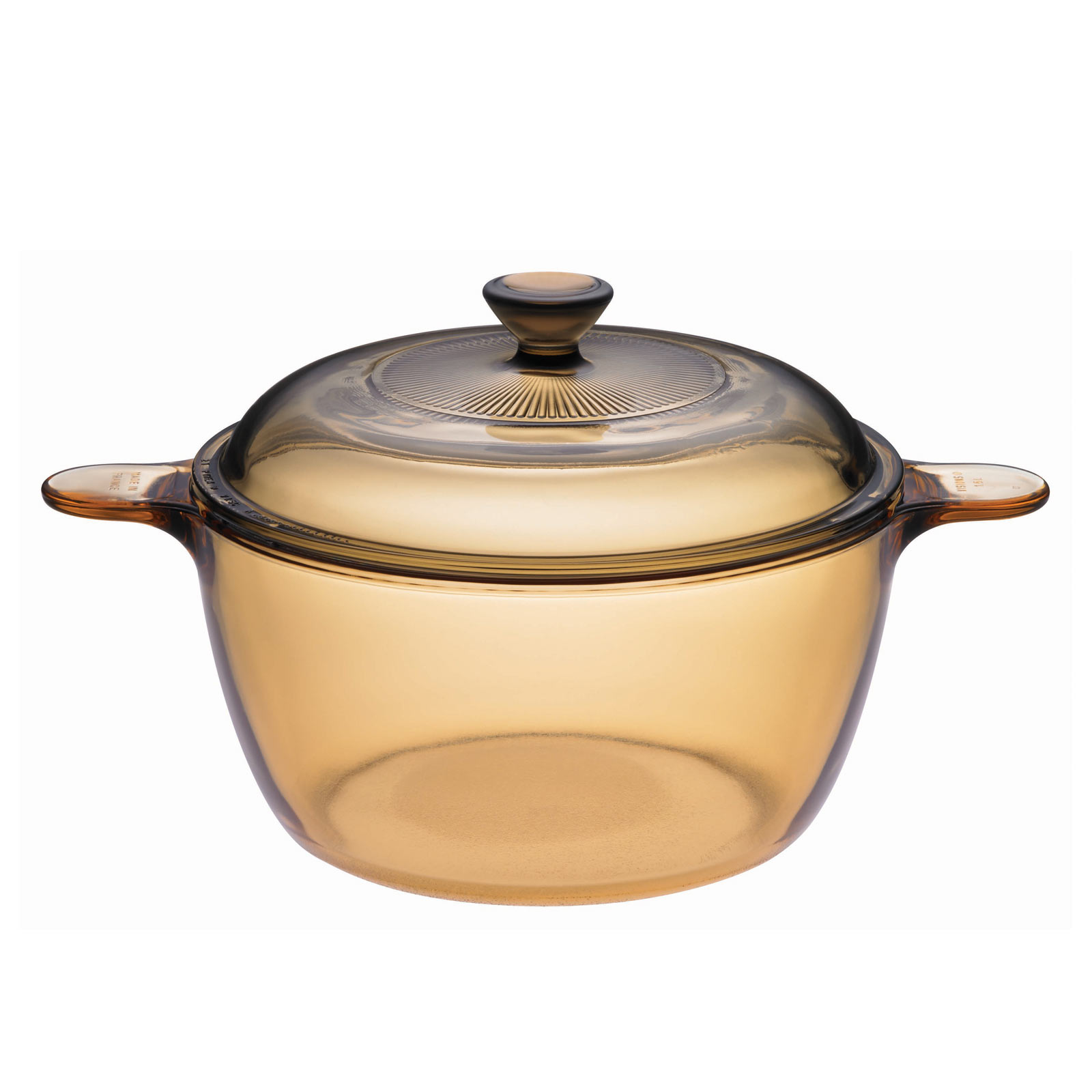 Visions 2.5 Liter Amber Glass Ceramic Saucepan