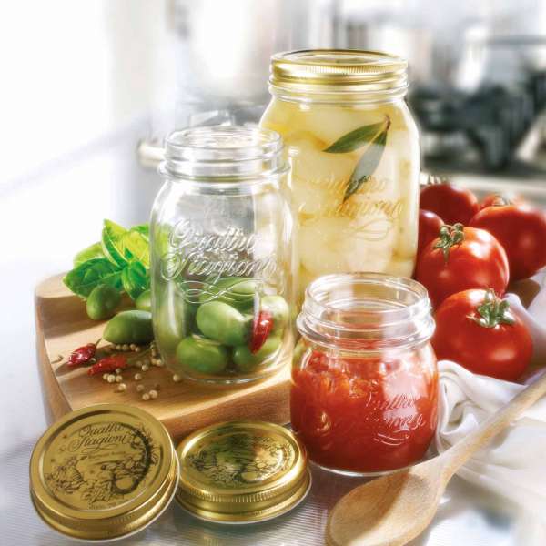 Quattro Stagioni Jam Jars with Lids - Twist Off Vacuum Sealed
