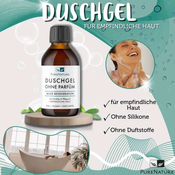 PureNature bath and shower gel for sensitive skin