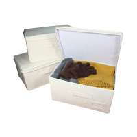PureNature fabric box with lid made of organic cotton PureNature fabric box with lid made of organic cotton