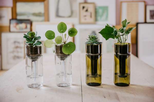 Side by Side flower pot self watering
