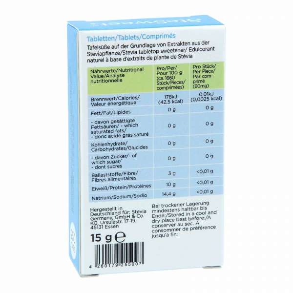 Stevia Tabs in a dispenser, 250 tablets