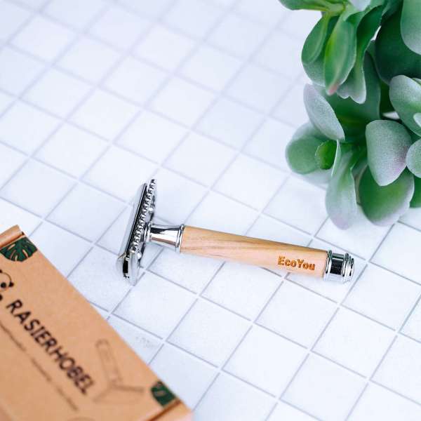 EcoYou shaver olive wood wooden handle - for plastic free bathroom