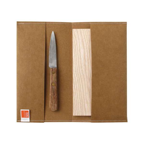 Side by Side Outdoor Cutting board in case, brown