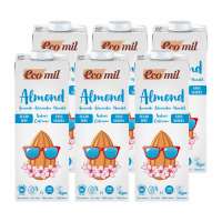 Unsweetened almond milk with calcium from EcoMil - 6 x 1 L Sparpack Unsweetened almond milk with calcium from EcoMil - 6 x 1 L Sparpack