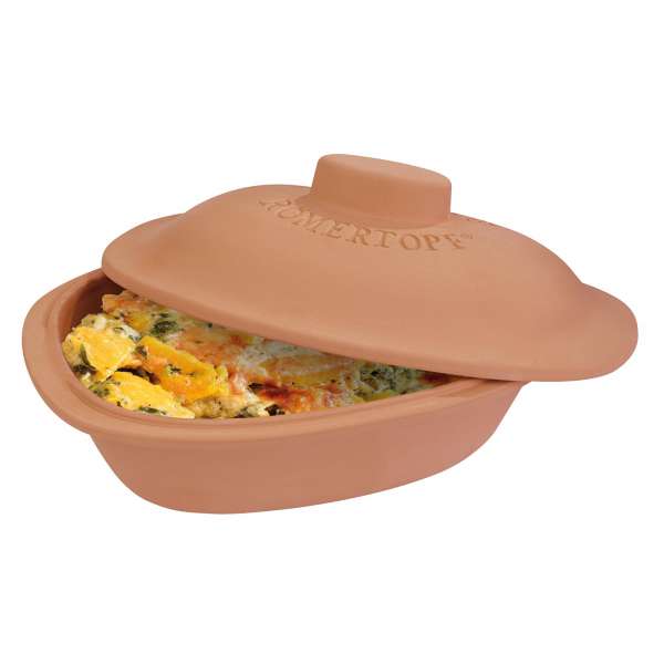 Romertopf Trend Clay Cooker large for Microwave or Oven PureNature