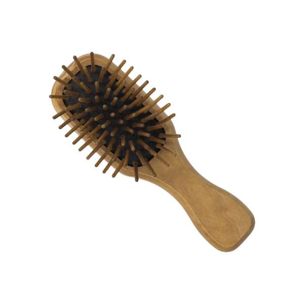 Mini olive wood brush for brushing hair Mini olive wood brush for brushing hair