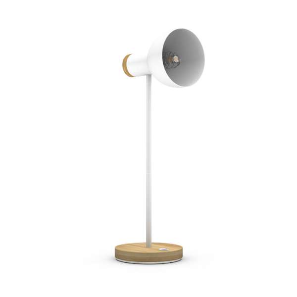 Table Lamp, made of beechwood, shielded