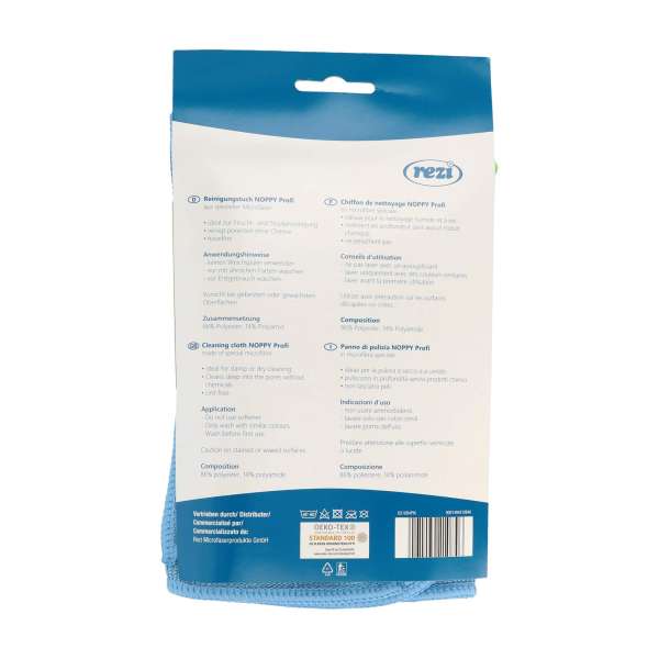 Rezi microfiber cloth Noppy Profi in set of 4 with pictogram
