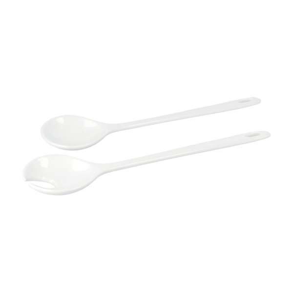 PureNature White Porcelain Salad Spoon and Fork PureNature White Porcelain Salad Spoon and Fork