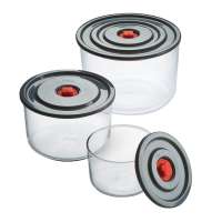 Simax airtight glass container with lid in set of 3 Simax airtight glass container with lid in set of 3