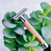 Preview: EcoYou shaver olive wood wooden handle - for plastic free bathroom Preview: EcoYou shaver olive wood wooden handle - for plastic free bathroom