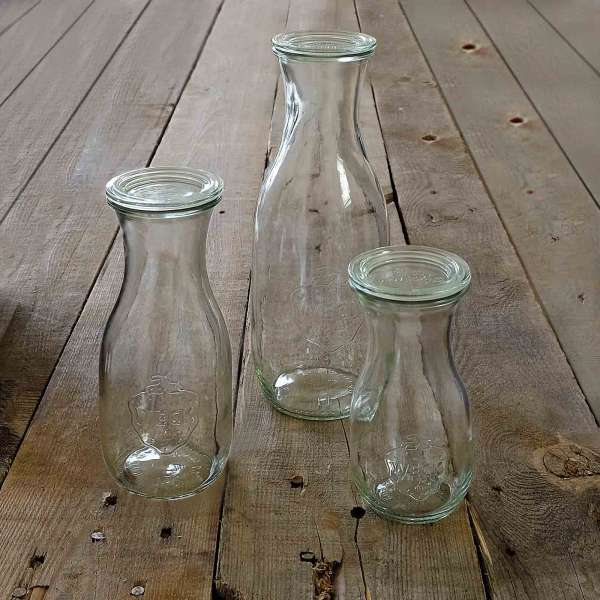 Weck juice bottle with lid to boil down juice & wecken sauces