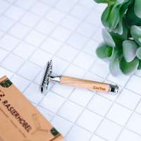 Preview: EcoYou shaver olive wood wooden handle - for plastic free bathroom Preview: EcoYou shaver olive wood wooden handle - for plastic free bathroom
