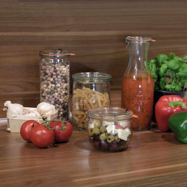 Weck tulip glass for giving away homemade jam