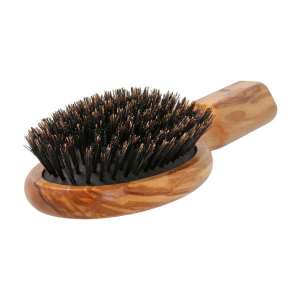 Olive Wood Hair Brush With Boar Bristles