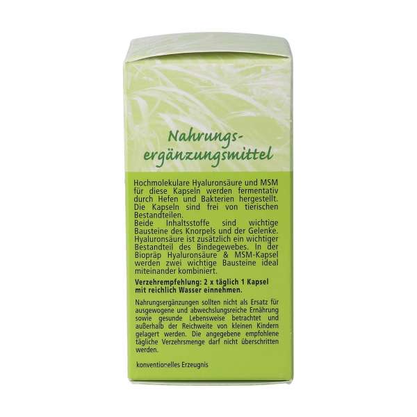 BioPräp Hyaluronic Acid Capsules 300mg - with MSM - buy