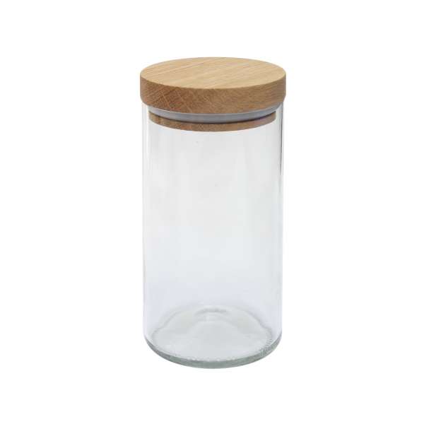 Side by Side - Storage glass with wooden lid - for stylish storage Side by Side - Storage glass with wooden lid - for stylish storage