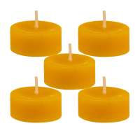 Tea lights made of beeswax, 5 pieces