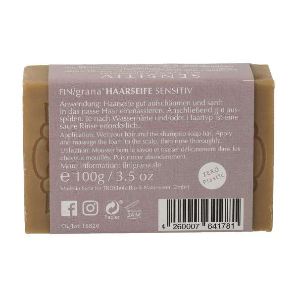 FiniGrana Aleppo Hair Wash Soap with Black Cumin Oil for fine hair