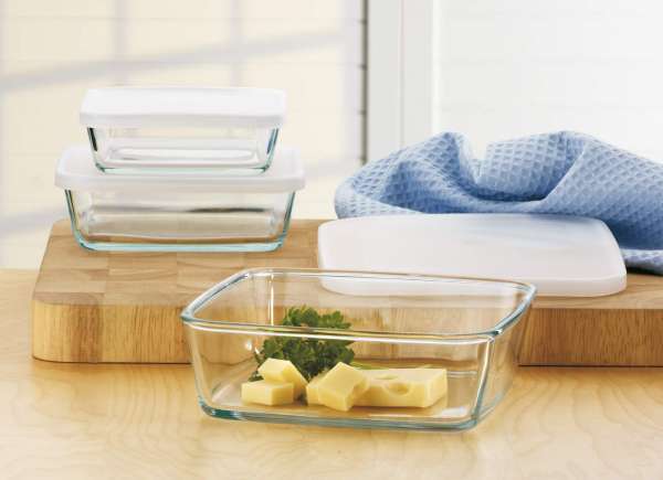 Glass storage container