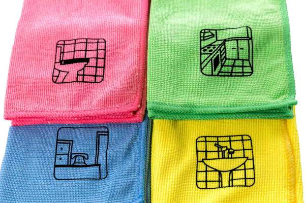 Rezi microfiber cloth Noppy Profi in set of 4 with pictogram