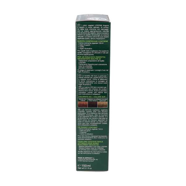 Logona plant hair color cream chestnut brown for shiny hair