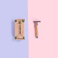Preview: EcoYou shaver olive wood wooden handle - for plastic free bathroom Preview: EcoYou shaver olive wood wooden handle - for plastic free bathroom