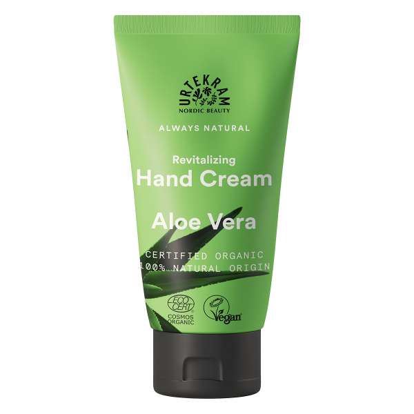 Urtekram Aloe Vera Hand Cream without mineral oil cares for dry hands Urtekram Aloe Vera Hand Cream without mineral oil cares for dry hands