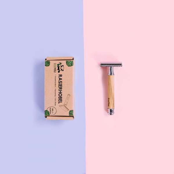 EcoYou shaver olive wood wooden handle - for plastic free bathroom