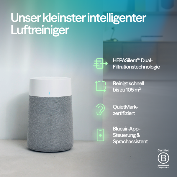 Blueair Classic 205 Air Purifier - Controlled Manually or via App