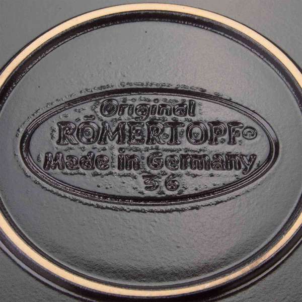 Römertopf Lafer BBQ round plancha, knobs, black edition