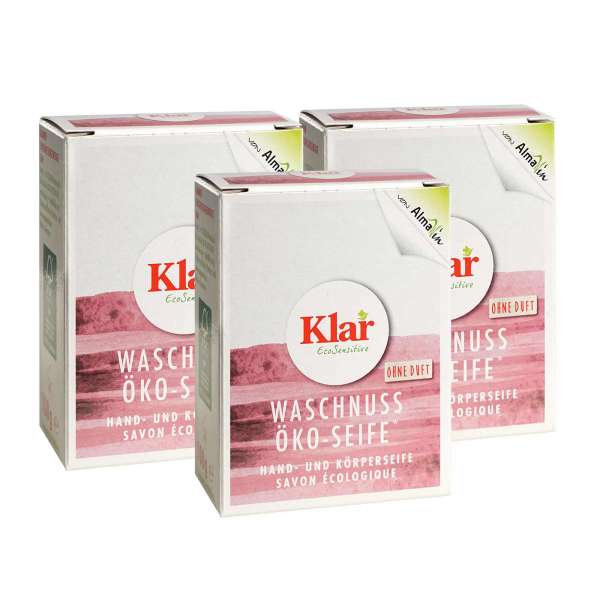 Clear perfume-free soap with soap nut and moisturising vegetable oils Clear perfume-free soap with soap nut and moisturising vegetable oils