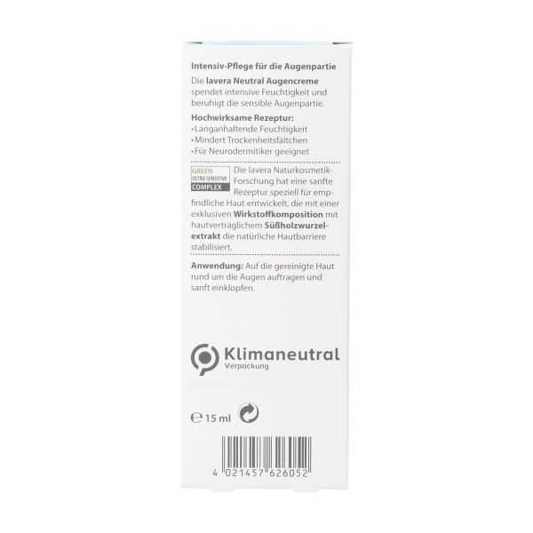 Lavera Neutral Eye Cream with Hyaluron - Moisturizing