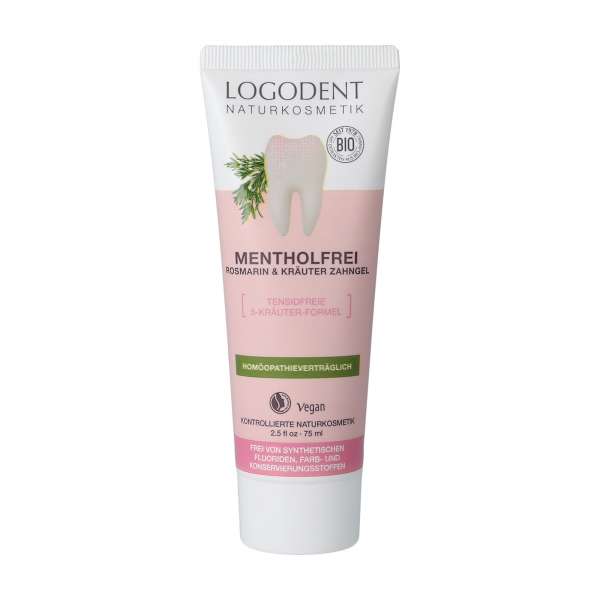 Logodent toothpaste fluoride-free with rosemary and sage Logodent toothpaste fluoride-free with rosemary and sage