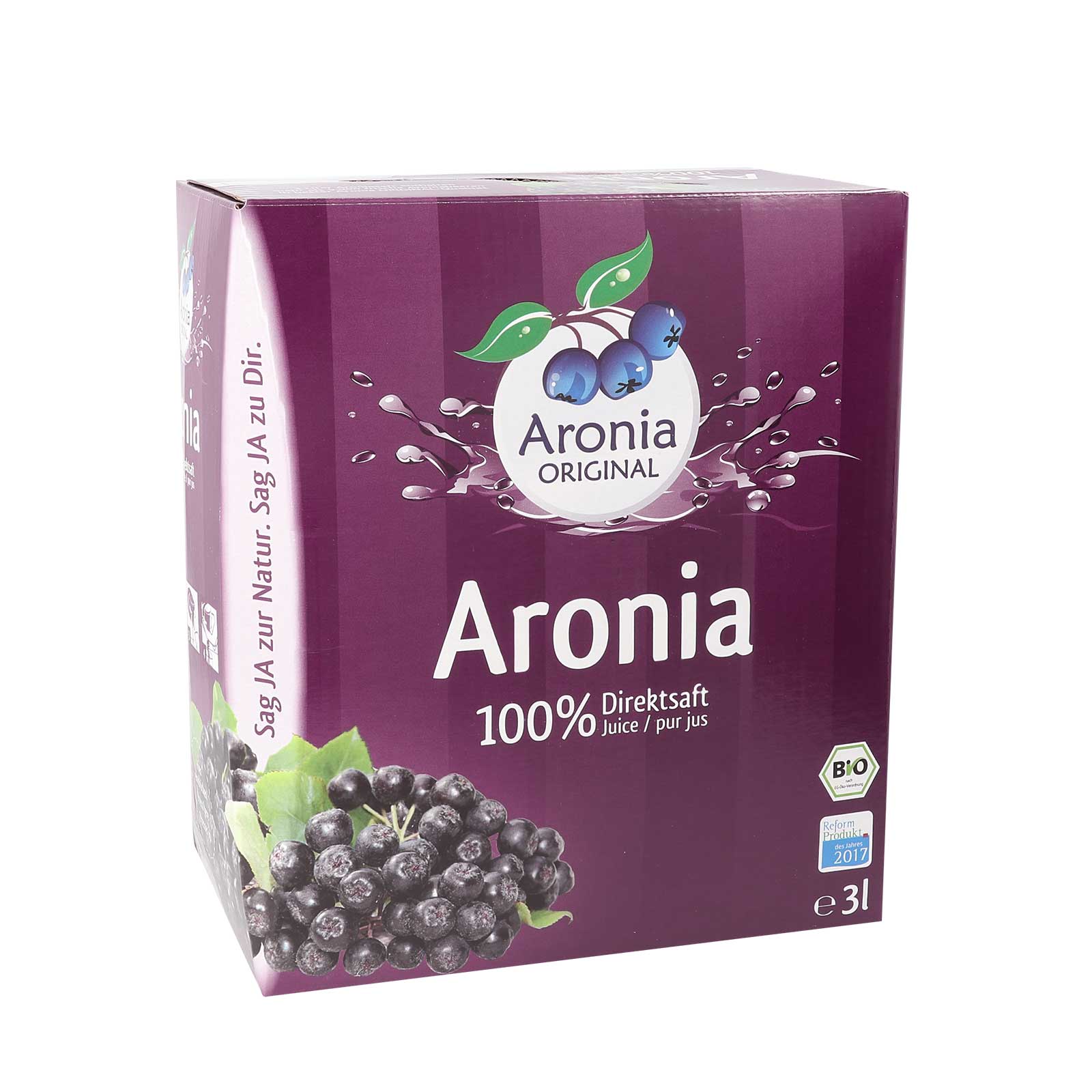 Buy aronia juice 3 l storage box with organic aronia berry juice