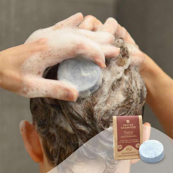 Wunderberg solid shampoo, natural, 48 g