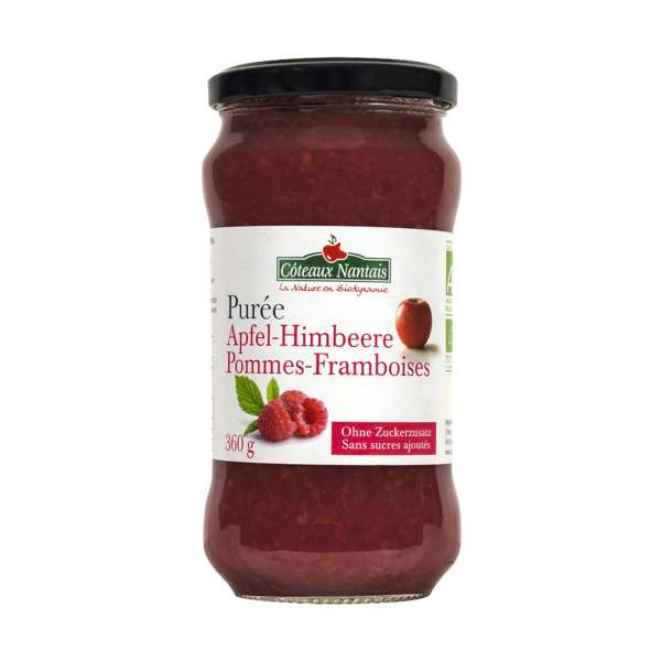 Coteaux Nantais Apple-Raspberry Fruit puree, organic, 360 g Coteaux Nantais Apple-Raspberry Fruit puree, organic, 360 g