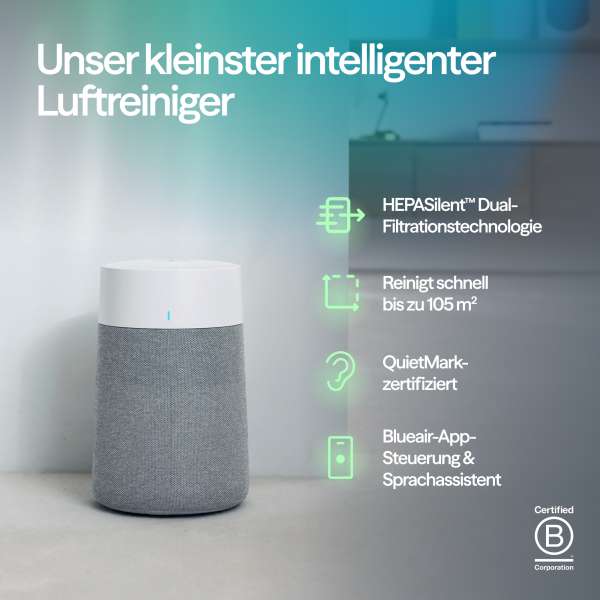 Blueair Classic 205 Air Purifier - Controlled Manually or via App