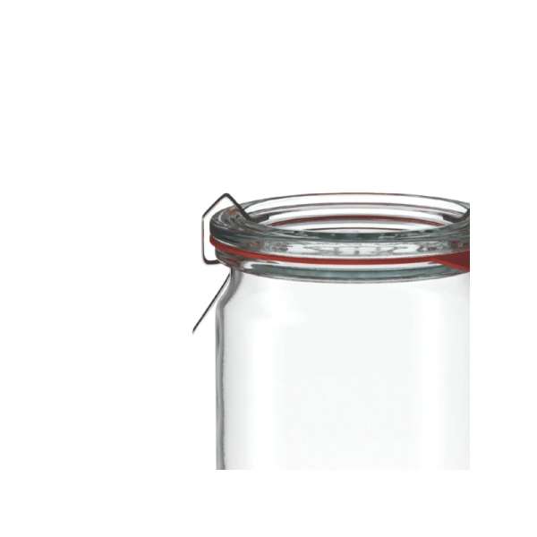 WECK 1000 ml Glass Carafes with Glass Lids – Set of 6