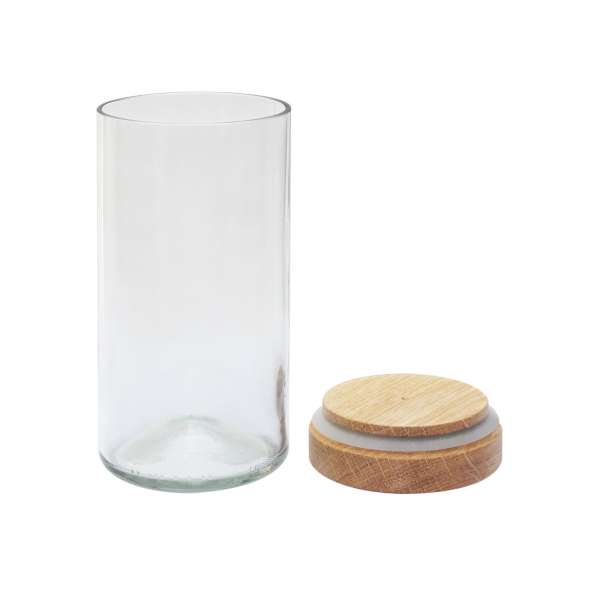 Side by Side - Storage glass with wooden lid - for stylish storage