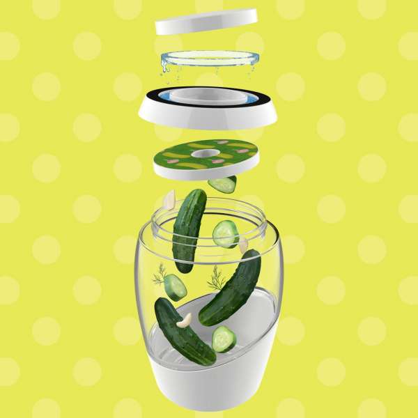 Mortier Pilon fermentation glasses with ceramic weights