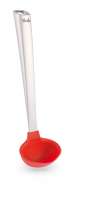 Fissler ladle stainless steel with red silicone ladle Fissler ladle stainless steel with red silicone ladle