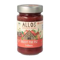 Allos fruit pure strawberry fruit spread with 75% fruit content Allos fruit pure strawberry fruit spread with 75% fruit content