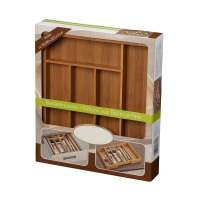 PureNature Bamboo Cutlery Box - variable extendable, up to 7 compartments PureNature Bamboo Cutlery Box - variable extendable, up to 7 compartments