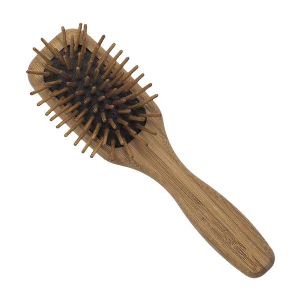 Mini hairbrush made of bamboo Mini hairbrush made of bamboo