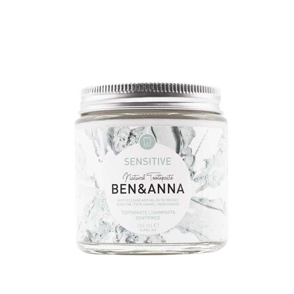 Ben & Anna Toothpaste without fluoride in a jar