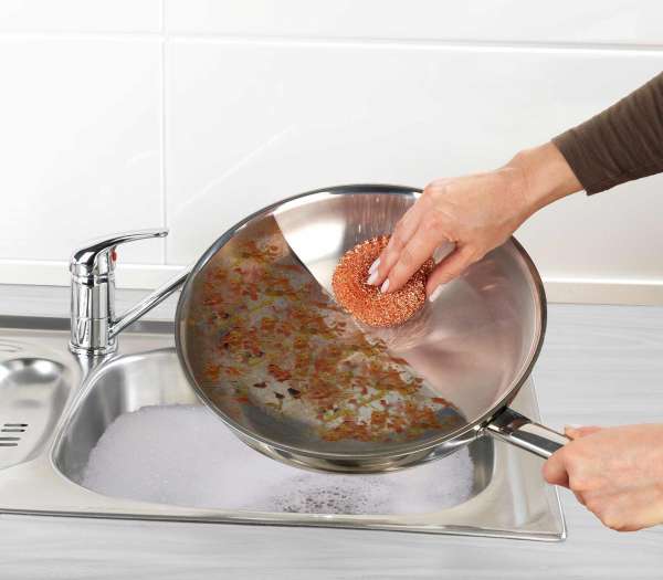 PureNature copper sponge in set of 3 - cleans without scratches